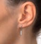 Small Drop Earrings 0.12ct Diamond 9K White Gold - image 4