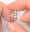Hoop Earrings 0.07ct Diamond 9K White Gold - image 3