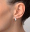 Hoop Earrings 0.07ct Diamond 9K White Gold - image 4