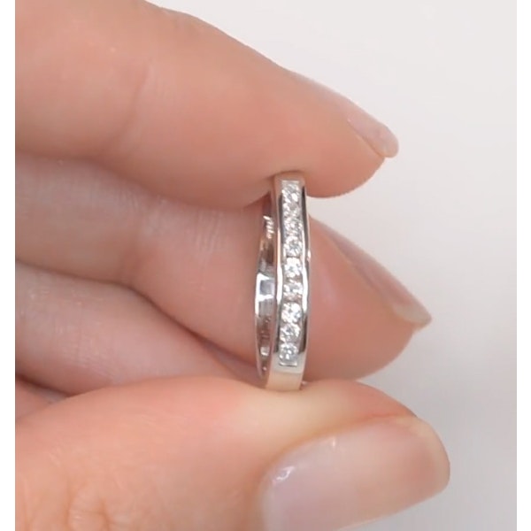 Hoop Earrings 0.25ct Lab Diamond 9K White Gold - Image 3