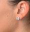 Aquamarine 1.90CT And Diamond 9K White Gold Earrings - image 4