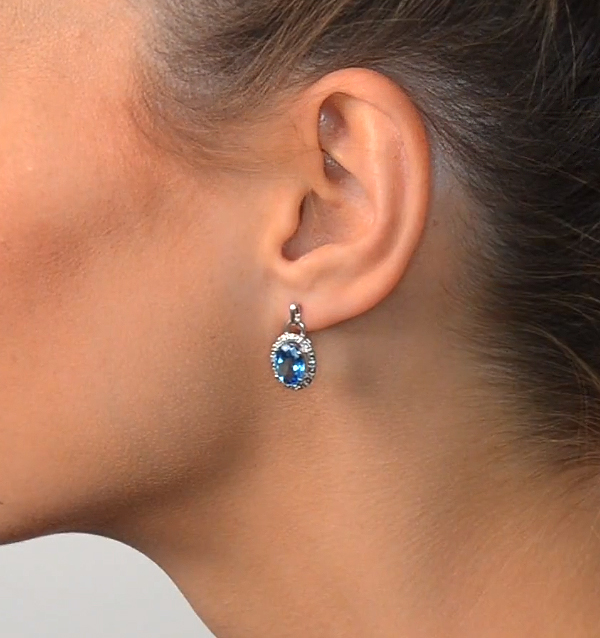 Blue Topaz Earrings The Diamond Store