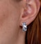 Blue Topaz Sapphire and Diamond Stellato Earrings in 9K White Gold - image 4