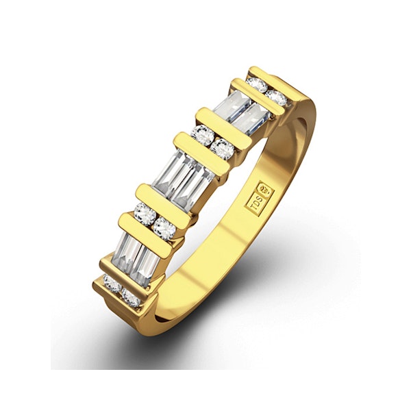 JESSICA 18K Gold Diamond ETERNITY RING 0.50CT G/VS - Image 1