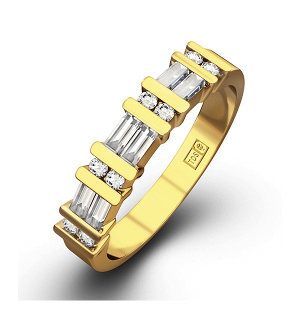 JESSICA 18K Gold Diamond ETERNITY RING 0.50CT H/SI - image 1