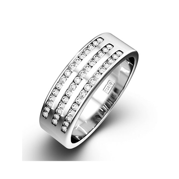 AMY 18K White Gold Diamond ETERNITY RING 1.00CT H/SI - Image 1