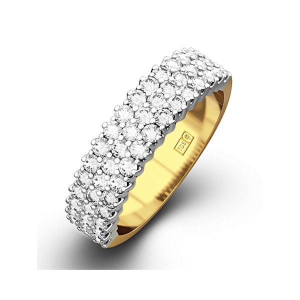 JASMINE 18K Gold Diamond ETERNITY RING 1.00CT H/SI - Image 1