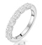 Helene Diamond Eternity Ring Oval Cut 0.87ct VVs 18KW Size H-I - image 1