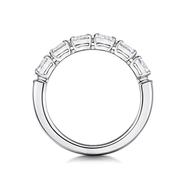 Helene Diamond Eternity Ring Oval Cut 1.1ct VVs Platinum Size J-N - Image 3