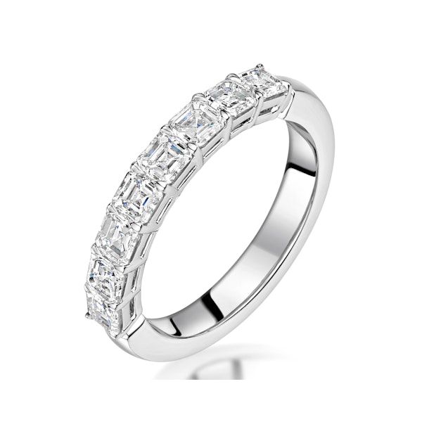 Simone Diamond Eternity Ring Asscher Cut 1.33ct VVs Platinum Size H-I - Image 1