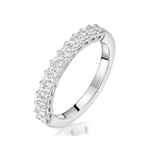 Clara Diamond Eternity Ring Princess Cut 1ct VVs Platinum Size J-N