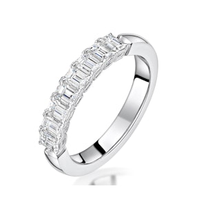 Norah Diamond Eternity Ring Emerald Cut 1.65ct VVs Platinum Size O-W