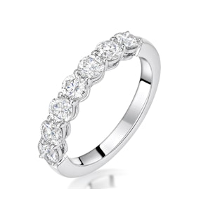 Lenora Diamond Eternity Ring Round Cut 1.29ct VVs Platinum Size H-I
