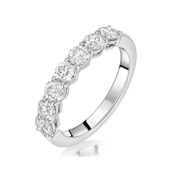 Lenora Diamond Eternity Ring Round Cut 1.8ct VVs Platinum Size J-N - Image 1