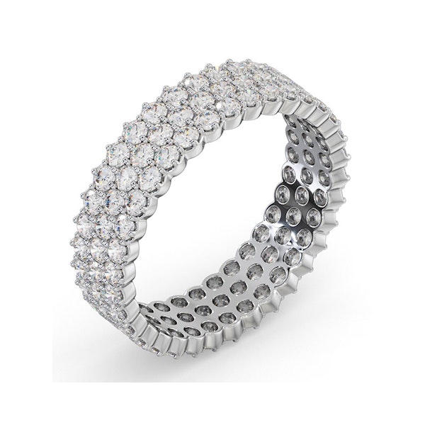Mens 2ct G/Vs Diamond 18K White Gold Full Band Ring - Image 2