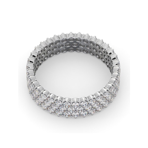 Mens 2ct H/Si Diamond 18K White Gold Full Band Ring - Image 4