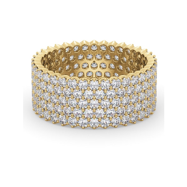 Mens 3ct G/Vs Diamond 18K Gold Full Band Ring - Image 3
