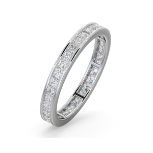 Lauren Lab Princess Diamond Eternity Ring Platinum 1.00ct G/Vs