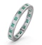 Eternity Ring Lauren Diamonds G/VS and Emerald 1.15CT - 18K White Gold - image 1