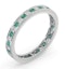 Eternity Ring Lauren Diamonds G/VS and Emerald 1.15CT - 18K White Gold - image 2