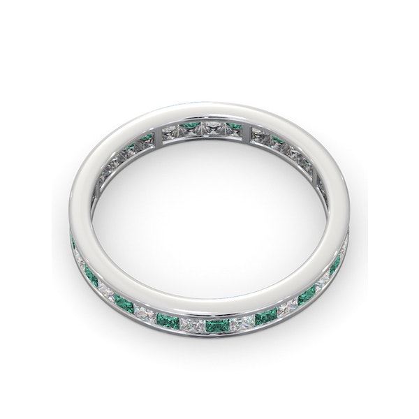 Eternity Ring Lauren Diamonds G/VS and Emerald 1.15CT - 18K White Gold - Image 4