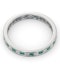 Eternity Ring Lauren Diamonds G/VS and Emerald 1.15CT - 18K White Gold - image 4