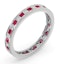 Eternity Ring Lauren Diamonds H/SI and Ruby 1.10CT - Platinum - image 2