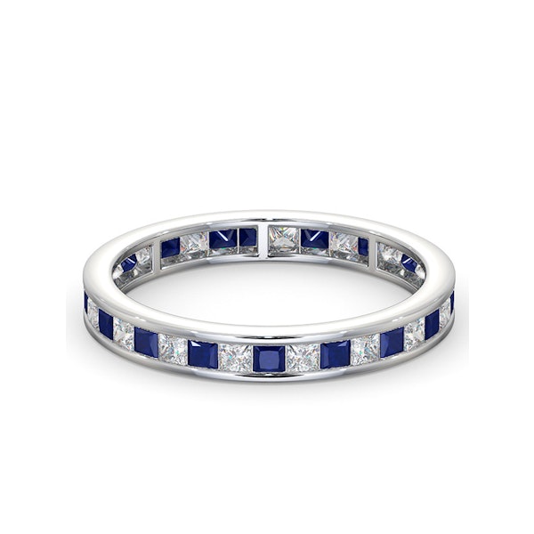 Eternity Ring Lauren Diamonds H/SI and Sapphire 1.20CT -18K White Gold - Image 3