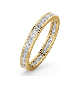 Lauren Lab Princess Diamond Eternity Ring 18K Gold 1.00ct G/Vs