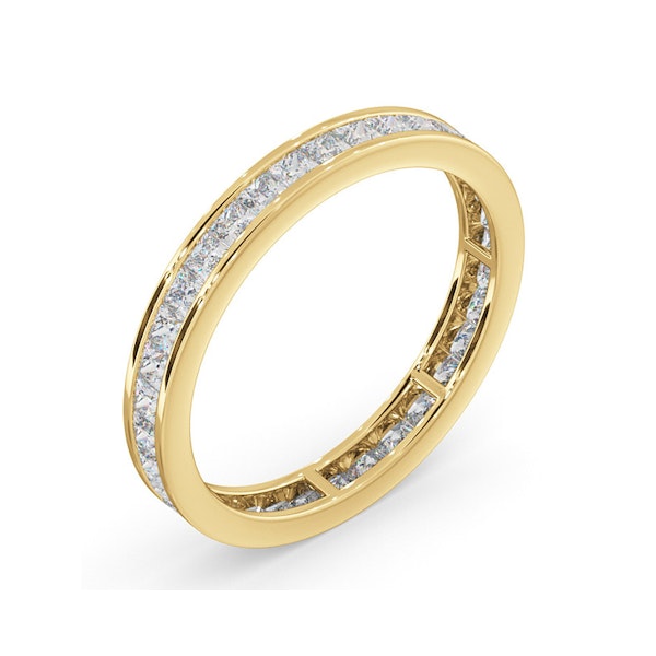 Mens 1ct H/Si Diamond 18K Gold Full Band Ring - Image 2