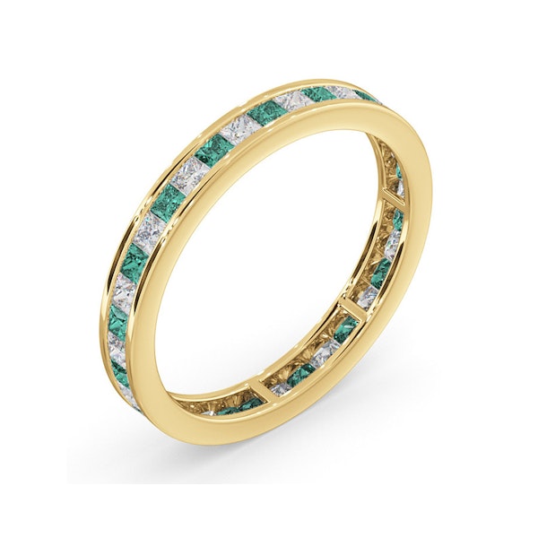 Eternity Ring Lauren Diamonds H/SI and Emerald 1.15CT in 18K Gold - Image 2