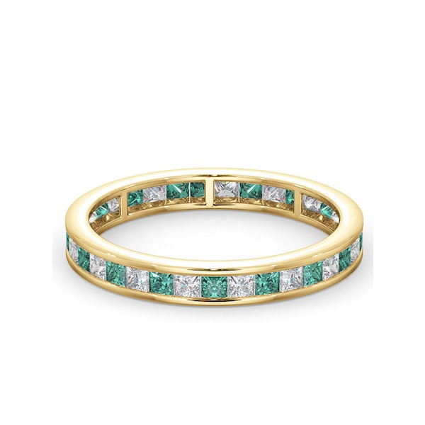 Eternity Ring Lauren Diamonds H/SI and Emerald 1.15CT in 18K Gold - Image 3