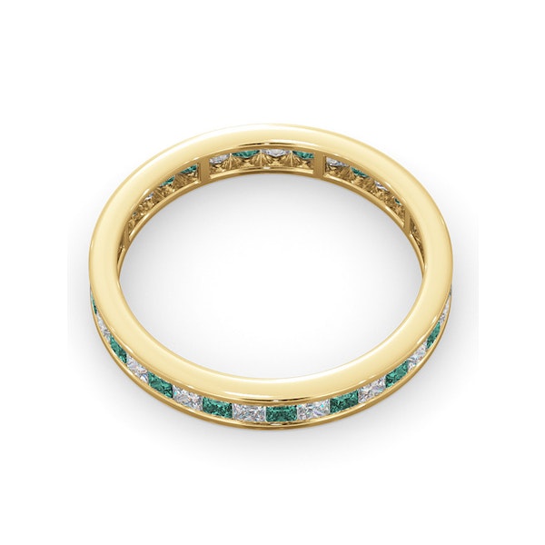 Eternity Ring Lauren Diamonds H/SI and Emerald 1.15CT in 18K Gold - Image 4