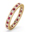 Eternity Ring Lauren Diamonds H/SI and Ruby 1.10CT in 18K Gold - image 1