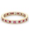 Eternity Ring Lauren Diamonds H/SI and Ruby 1.10CT in 18K Gold - image 3