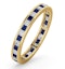 Eternity Ring Lauren Diamonds H/SI and Sapphire 1.20CT in 18K Gold - image 1
