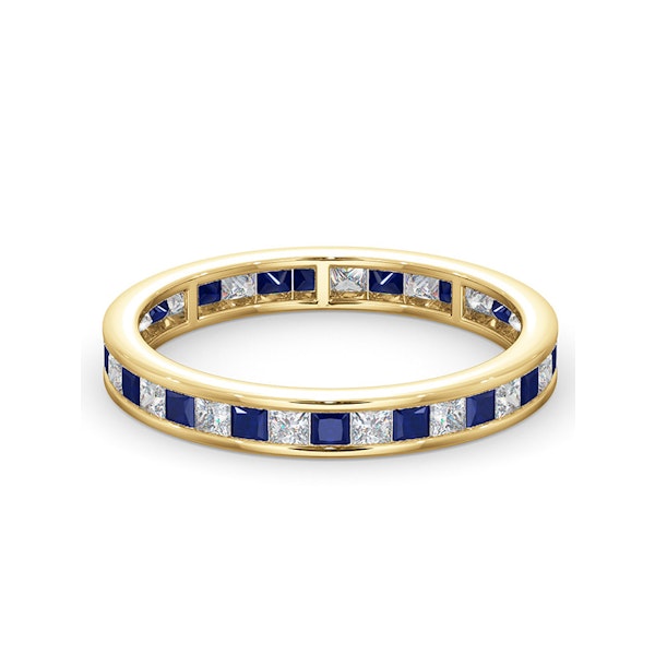 Eternity Ring Lauren Diamonds H/SI and Sapphire 1.20CT in 18K Gold - Image 3