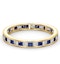 Eternity Ring Lauren Diamonds H/SI and Sapphire 1.20CT in 18K Gold - image 3