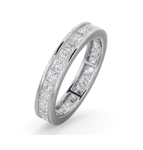 Lauren Lab Princess Diamond Eternity Ring Platinum 2.00ct G/Vs