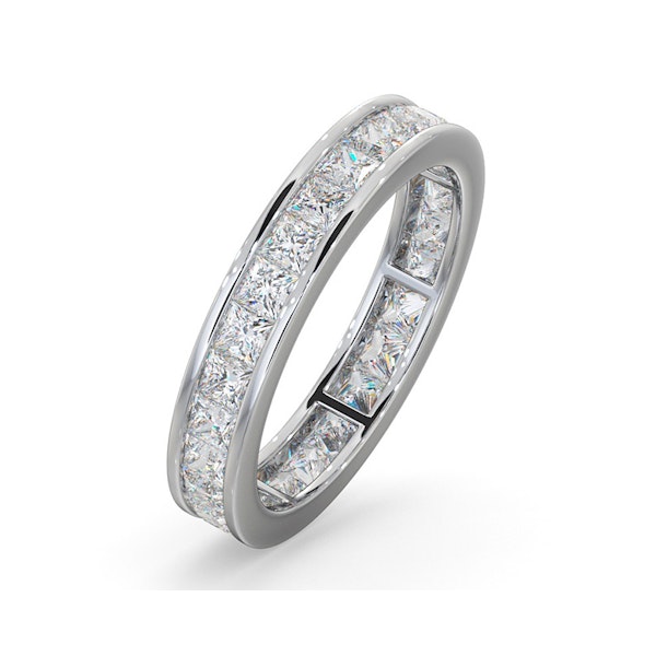 Lauren Lab Princess Diamond Eternity Ring Platinum 2.00ct G/Vs - Image 1