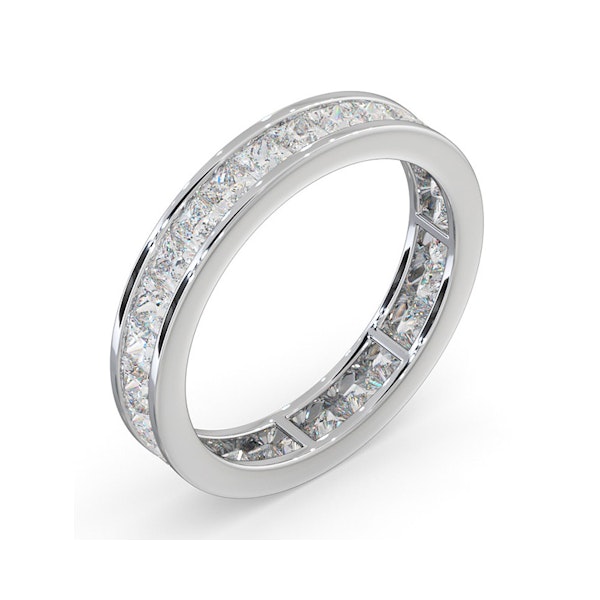 Lauren Lab Princess Diamond Eternity Ring 18K White Gold 2.00ct G/Vs - Image 2