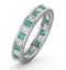 Eternity Ring Lauren Diamonds H/SI and Emerald 2.20CT - 18K White Gold - image 1