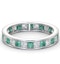 Eternity Ring Lauren Diamonds H/SI and Emerald 2.20CT - 18K White Gold - image 3