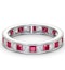 Eternity Ring Lauren Diamonds H/SI and Ruby 2.25CT - 18K White Gold - image 3