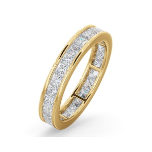 Lauren Lab Princess Diamond Eternity Ring 18K Gold 2.00ct G/Vs