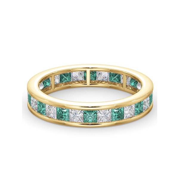 Eternity Ring Lauren Diamonds H/SI and Emerald 2.20CT in 18K Gold - Image 3