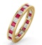Eternity Ring Lauren Diamonds H/SI and Ruby 2.25CT in 18K Gold - image 1