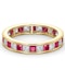 Eternity Ring Lauren Diamonds H/SI and Ruby 2.25CT in 18K Gold - image 3