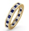 Eternity Ring Lauren Diamonds H/SI and Sapphire 2.30CT in 18K Gold - image 1