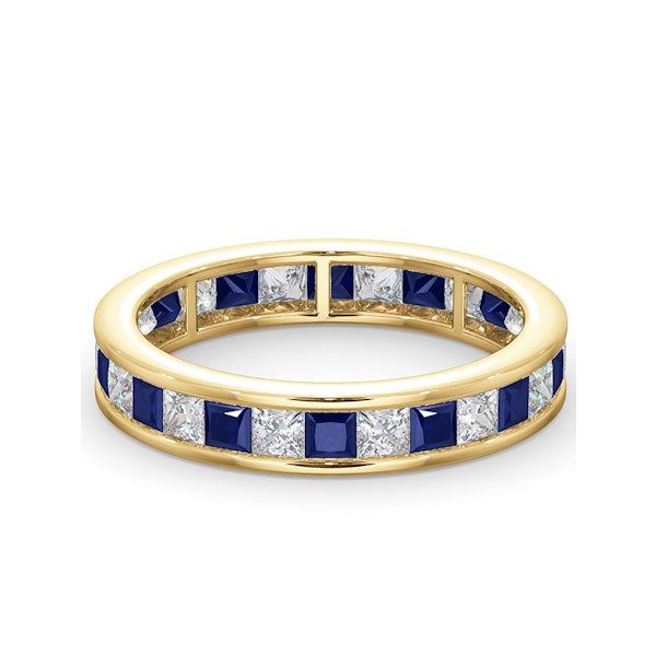 Eternity Ring Lauren Diamonds H/SI and Sapphire 2.30CT in 18K Gold - Image 3